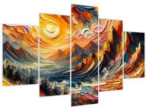 Obraz - Hory zalité slnkom (150x105 cm)