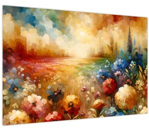 Obraz - Pestrofarebná lúka (90x60 cm)