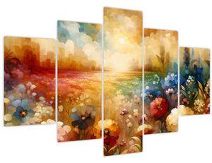 Obraz - Pestrofarebná lúka (150x105 cm)
