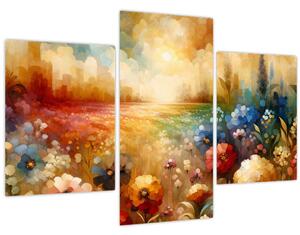 Obraz - Pestrofarebná lúka (90x60 cm)