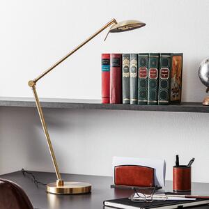 Stmievateľná LED stolová lampa Beatrice, mosadzná m