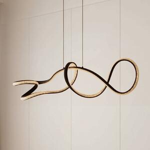 Lucande LED závesné svietidlo Rodado, čierne, 110 cm, hliník