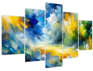 Obraz - Abstraktný slnečný deň (150x105 cm)
