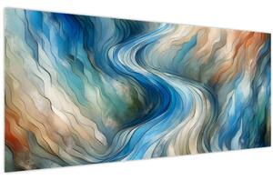 Obraz - Abstraktný prúd (120x50 cm)