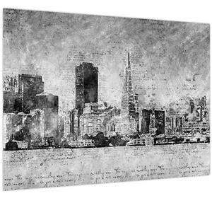 Obraz - Coffee art city (70x50 cm)