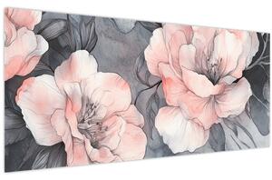 Obraz - Séria kvetov (120x50 cm)