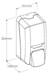 Dávkovač tekutého mydla Merida Hygiene Control Mini, biela