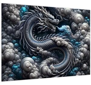 Obraz – Drak v dyme (70x50 cm)