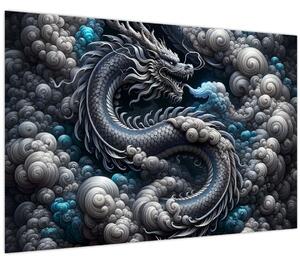 Obraz – Drak v dyme (90x60 cm)