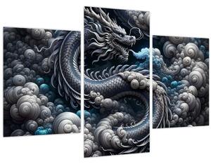 Obraz – Drak v dyme (90x60 cm)