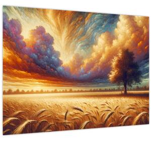 Obraz – Strom na poli (70x50 cm)