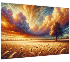 Obraz – Strom na poli (90x60 cm)