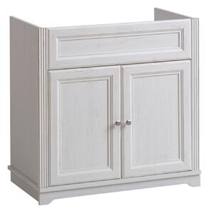 CMD COMAD - Kúpeľňová skrinka pod umývadlo Palace White - biela - 80x79x46 cm