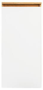 CMD Kúpeľňová skrinka s košom na bielizeň Monako White Oak - 40 cm - dub/biela