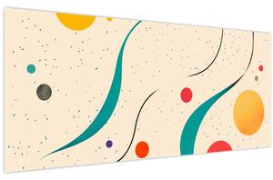 Obraz - Minimalistická farebná ilustrácia (120x50 cm)