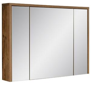 CMD COMAD - Kúpeľňová skrinka so zrkadlom Hampton Concrete - prírodná - 100x75x16 cm