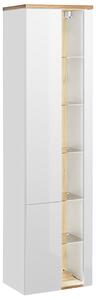 CMD Via Domo - Kúpeľňová skrinka vysoká Bahama White - biela - 46x170x33 cm