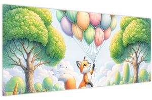 Obraz – Šťastná líška (120x50 cm)