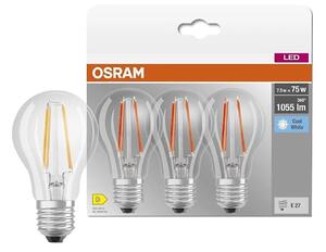 Sada 3x LED žiaroviek BASE CLASSIC FILAMENT A60 E27/7,5W/230V 4000K - Osram