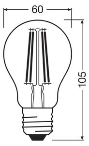 LED žiarovka CLASSIC FILAMENT A60 E27/7W/230V 2700K - Ledvance