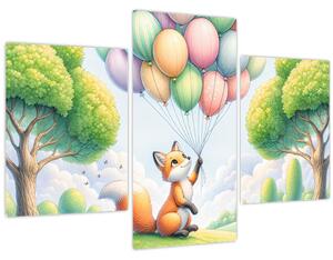 Obraz – Šťastná líška (90x60 cm)