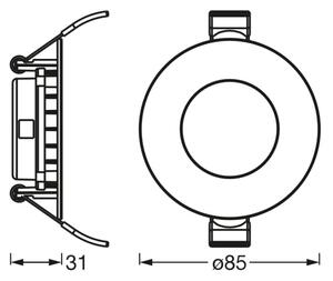 Osram - LED stmievateľné podhľadové svietidlo SMART+ DOWNLIGHT LED/4,5W/230V Wi-Fi