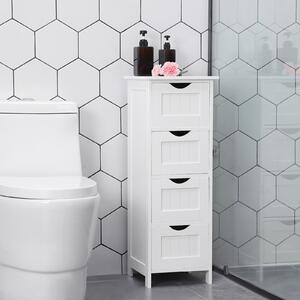 VASAGLE Kúpeľňová skrinka - biela - 30x30x82 cm