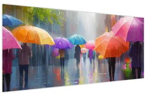 Obraz - Daždivý deň (120x50 cm)