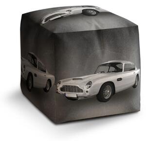 Sablio Taburet Cube Aston Martin Tmavé pozadie - 40x40x40 cm