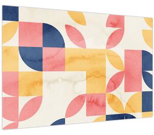 Obraz - Abstrakcia s retro vzormi (90x60 cm)