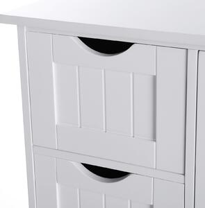 VASAGLE Kúpeľňová skrinka - biela - 55x30x81 cm