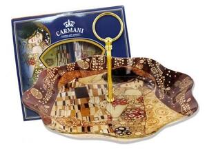 Carmani 1988091 - Sklenený tanier s rúčkou KLIMT 30cm