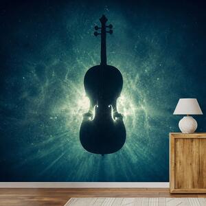 Fototapeta violončelo v kozmickom svetle