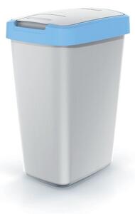 Odpadkový kôš s farebným vekom, 12 l, modrá / sivá