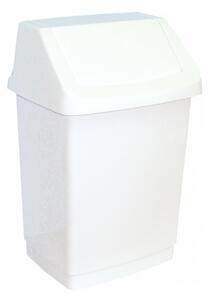 Odpadkový kôš s vekom plastový 9 l, biela