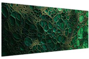 Obraz - Zelený mikroskopický záber (120x50 cm)