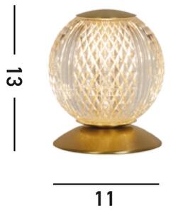 Stolná lampa Allure mosadzná farba, oceľ, akryl