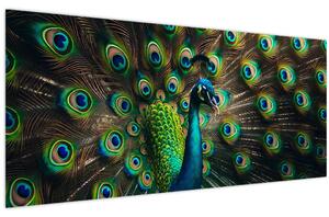 Obraz – Páv (120x50 cm)