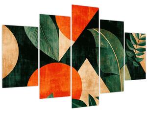 Obraz - Geometrické prírodné motívy II. (150x105 cm)