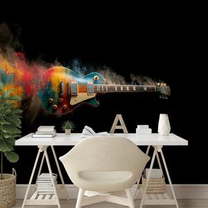 Tapeta farebná gitara na čiernom pozadí