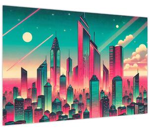 Obraz – Veľkomesto v pop-art štýle (90x60 cm)