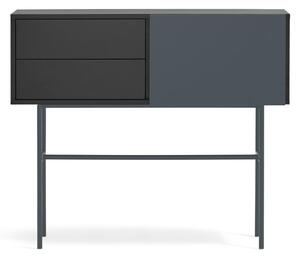 Čierno-antracitový konzolový stolík 35x110 cm Nube – Teulat