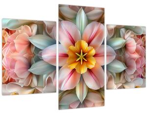 Obraz - Kaleidoskopický kvet (90x60 cm)