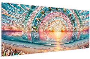 Obraz – Mozaika zapadajúceho slnka (120x50 cm)