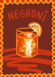 Ilustrácia Cocktail Negroni, Studio Dolci
