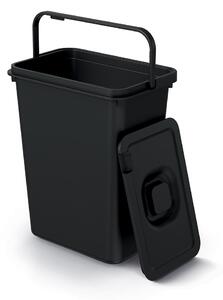 Závesný odpadkový kôš, 10 l, čierna