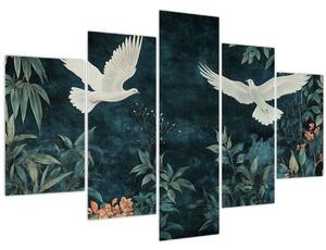 Obraz - Dve holubice (150x105 cm)
