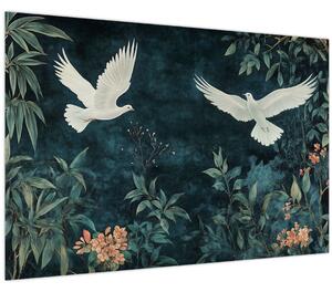 Obraz - Dve holubice (90x60 cm)