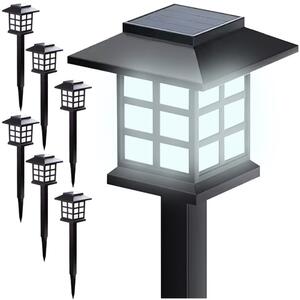 Solárna záhradná lampa - 6 kusov