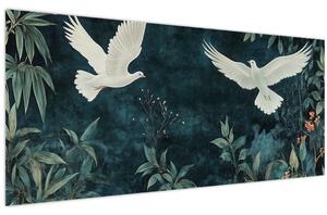 Obraz - Dve holubice (120x50 cm)